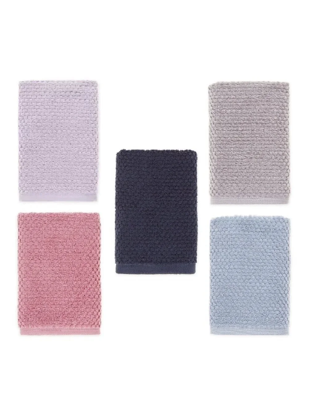 5 Wild Sage Savannah Quick Dry HAND Towels = PURPLE + PINK + NAVY + GRAY + BLUE